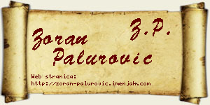 Zoran Palurović vizit kartica